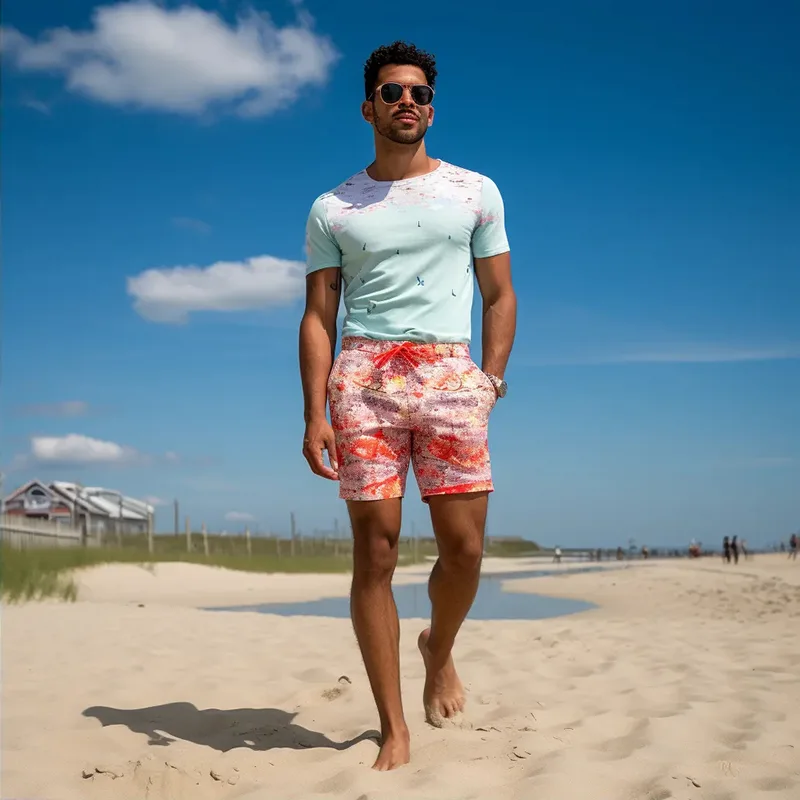 What Are Beach Pants? An Essential Guide to Seaside Attire 11 Man in summer outfit walking on beach