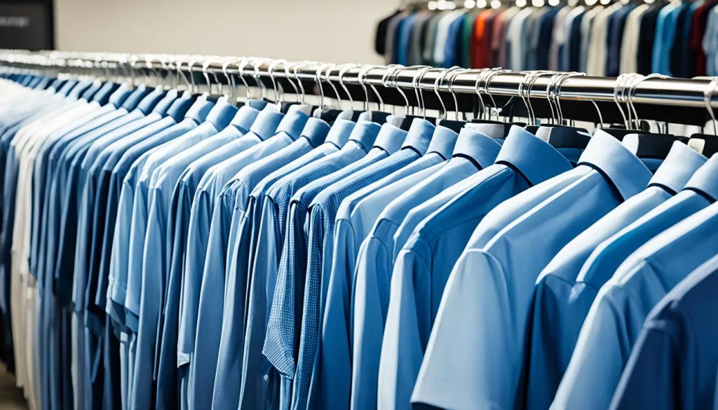 Embroidered Company Shirts Display Embroidered Company Shirts Display