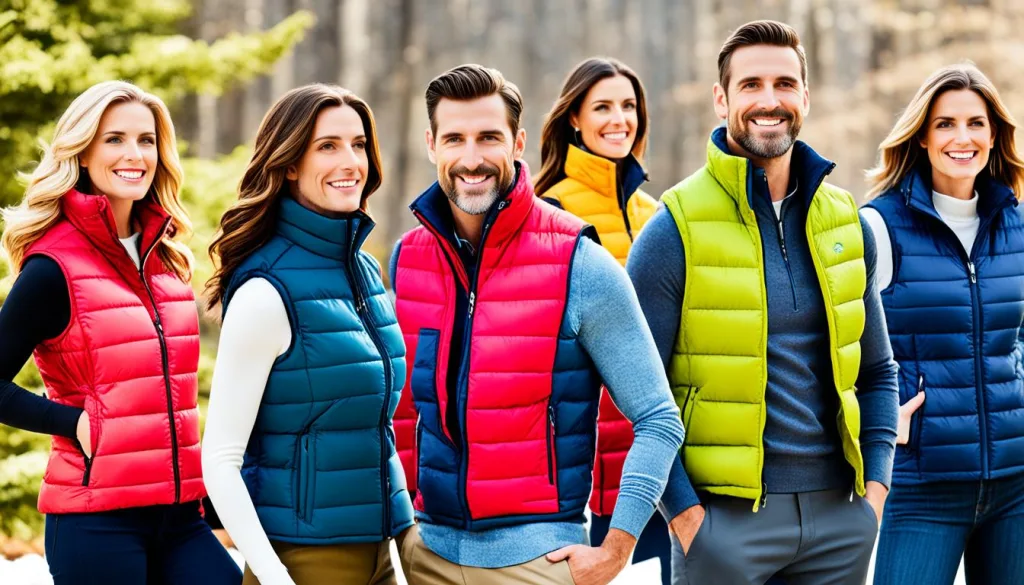 Custom puffer vest color options