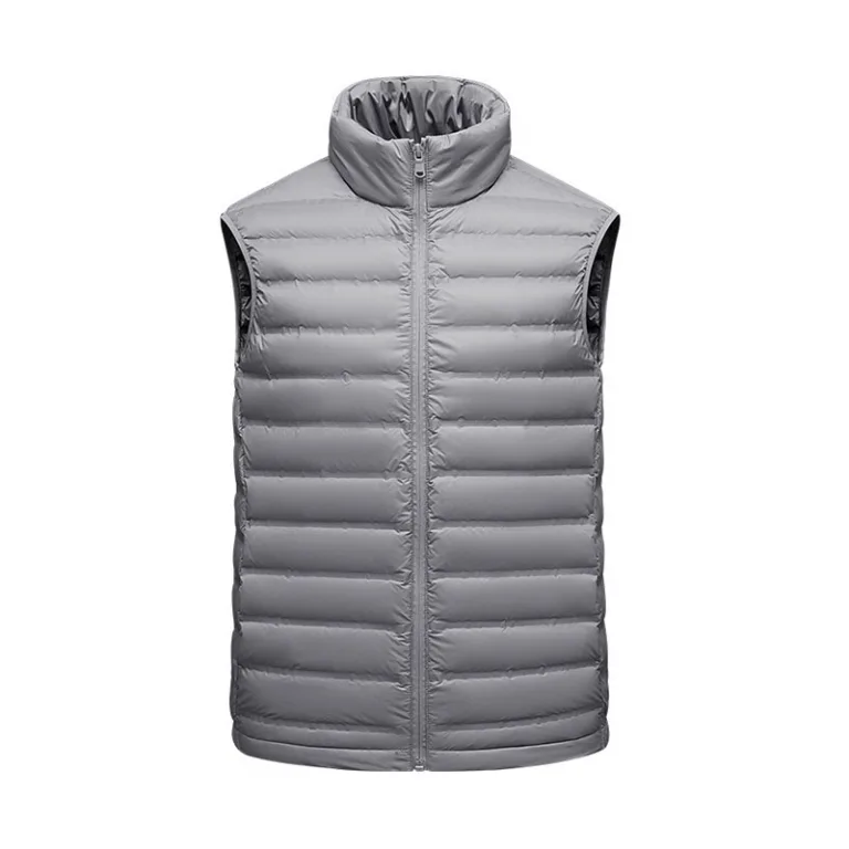 grey puffer vest