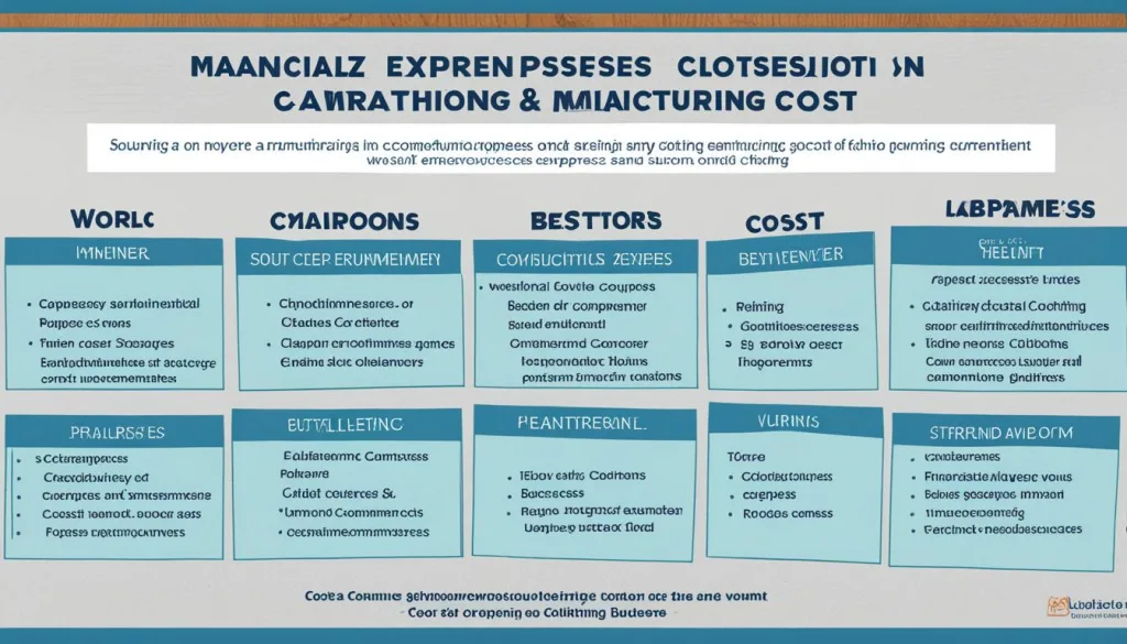 clothing manufacturing expenses clothing manufacturing expenses