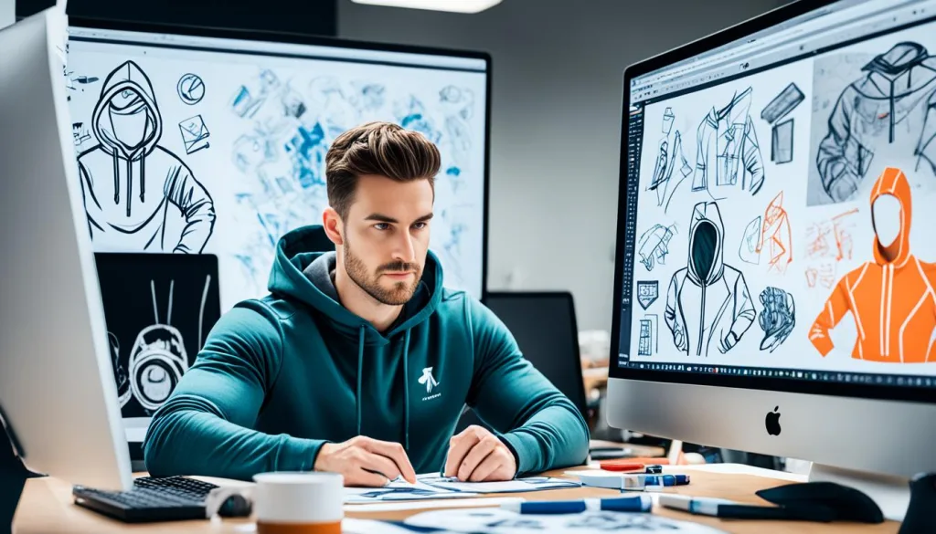 Custom gym hoodie design process