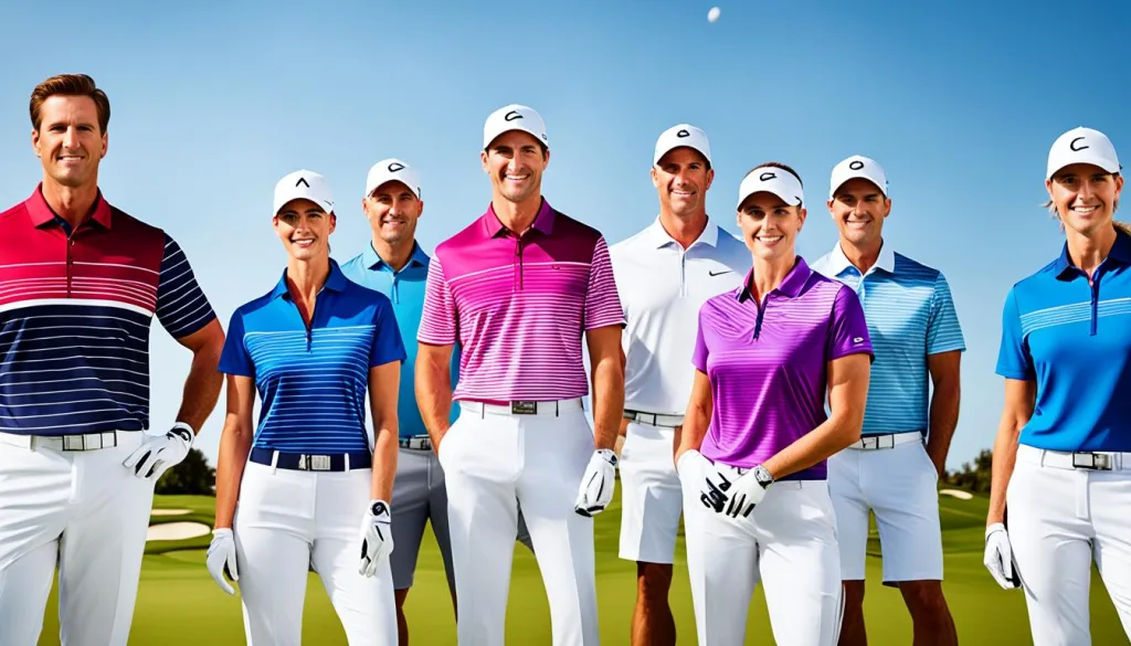 Golf team outfits with performance fabrics Golf team outfits with performance fabrics