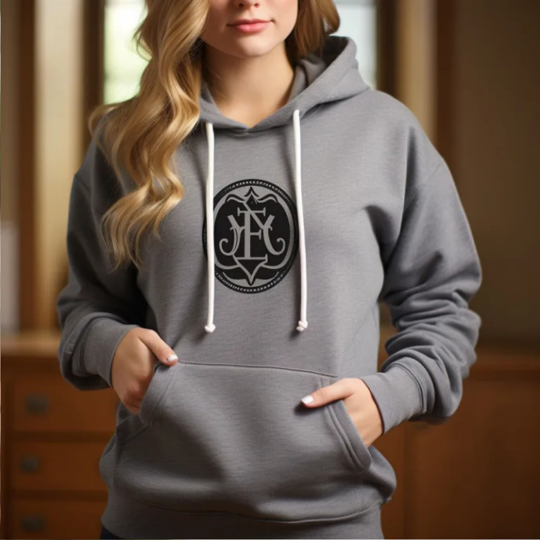 logos and monograms embroidered hoodie c