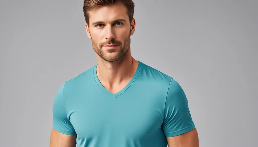 V-neck t-shirt style V-neck t-shirt style