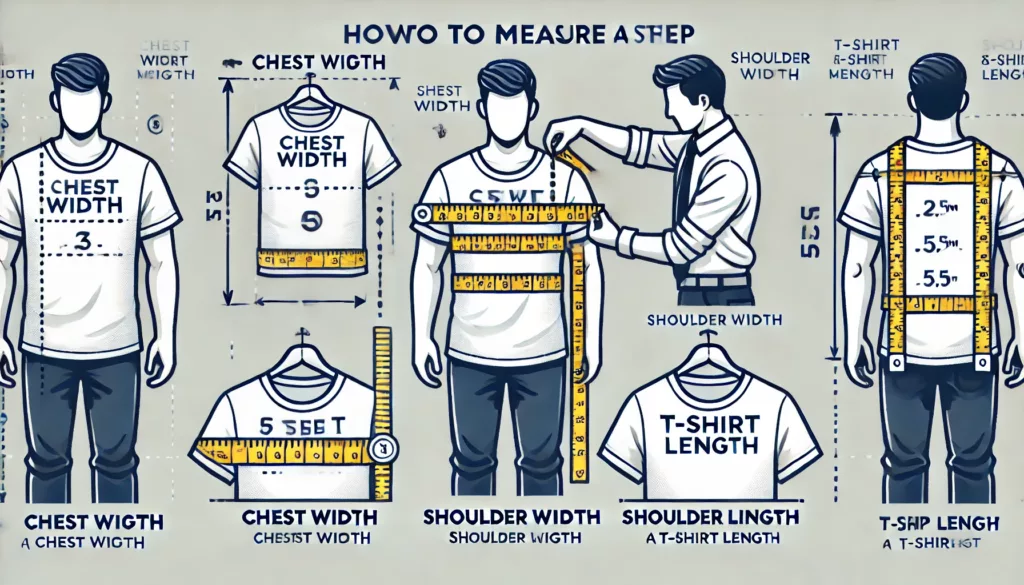 The Complete T-Shirt Size Guide: Find Your Perfect Fit with Ninghow’s Customized Wholesale Services 2 How to Measure a T-Shirt