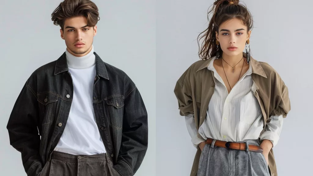 The Ultimate Guide to Styling and Trends in Baggy Shirts 4 Styling Examples for Men and Women d