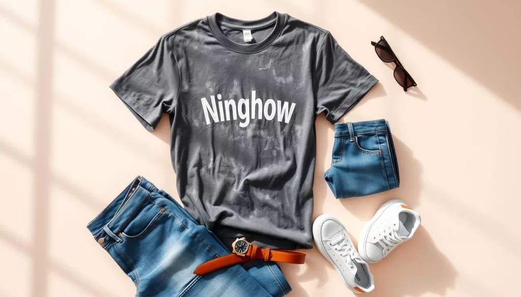 Washed-out t-shirt styling Washed-out t-shirt styling