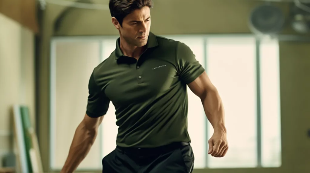 The Best Dri-Fit Polo Shirts for Men: Stay Cool, Dry, and Stylish on the Go 2 Active Man Wearing a Dri Fit Polo Lifestyle Setting 2