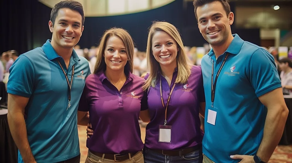 Polo Shirts With a Logo: The Perfect Blend of Style and Branding 3 Custom Polo Shirts at a Corporate Event 4