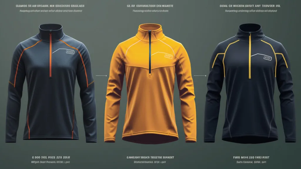 Half-Zip vs. Full-Zip vs. Quarter-Zip: Which One is Best for You? 3 Comparison of Half Zip Full Zip and Quarter Zip Jackets in Different Styles c