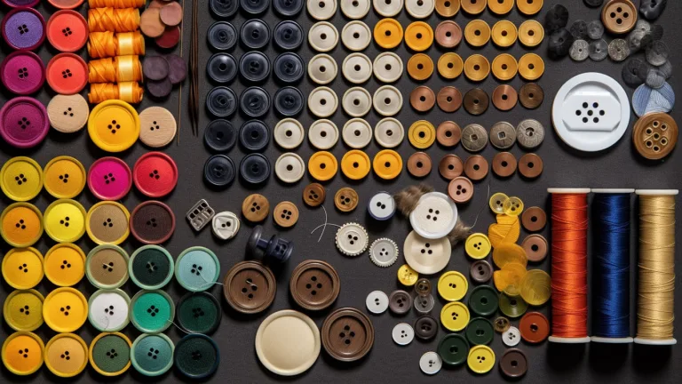 Clothing Accessories Solution 8 Essential sewing materials including threads zippers buttons and Velcro used in garment construction d