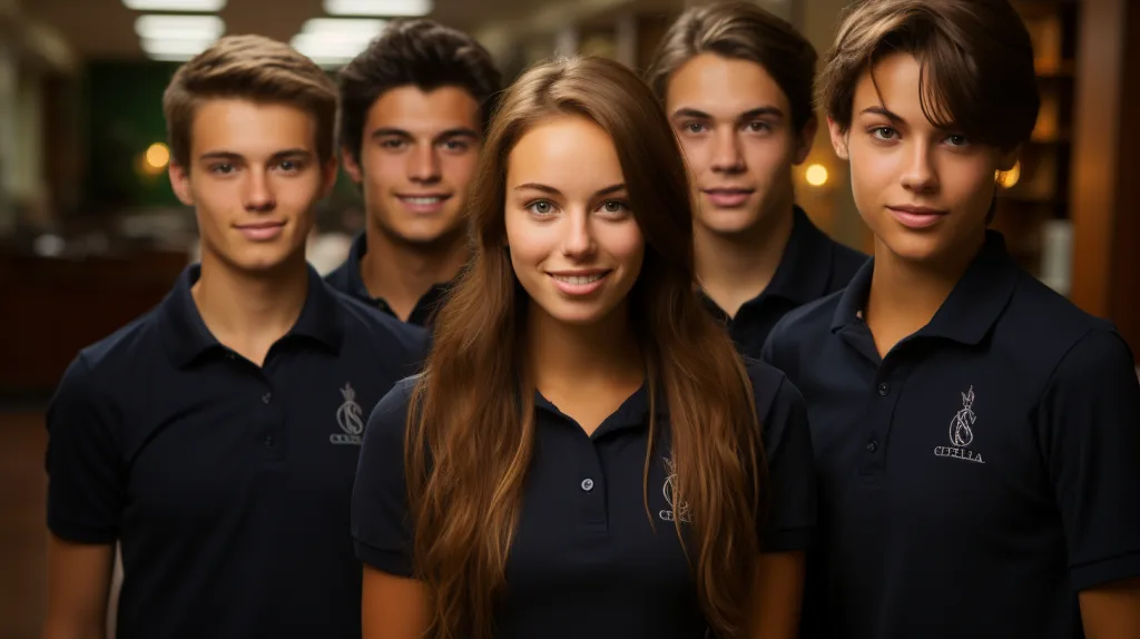 Best Polo Shirt Design for School Organization: Custom Ideas & Trends 2 School Club or Sports Team Wearing Custom Polo Shirts 2