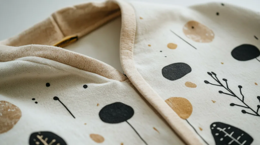 Top Trends in Kids Hoodie Designs for 2025 2 A close-up of a hoodie made with eco-friendly materials and nature-inspired prints.