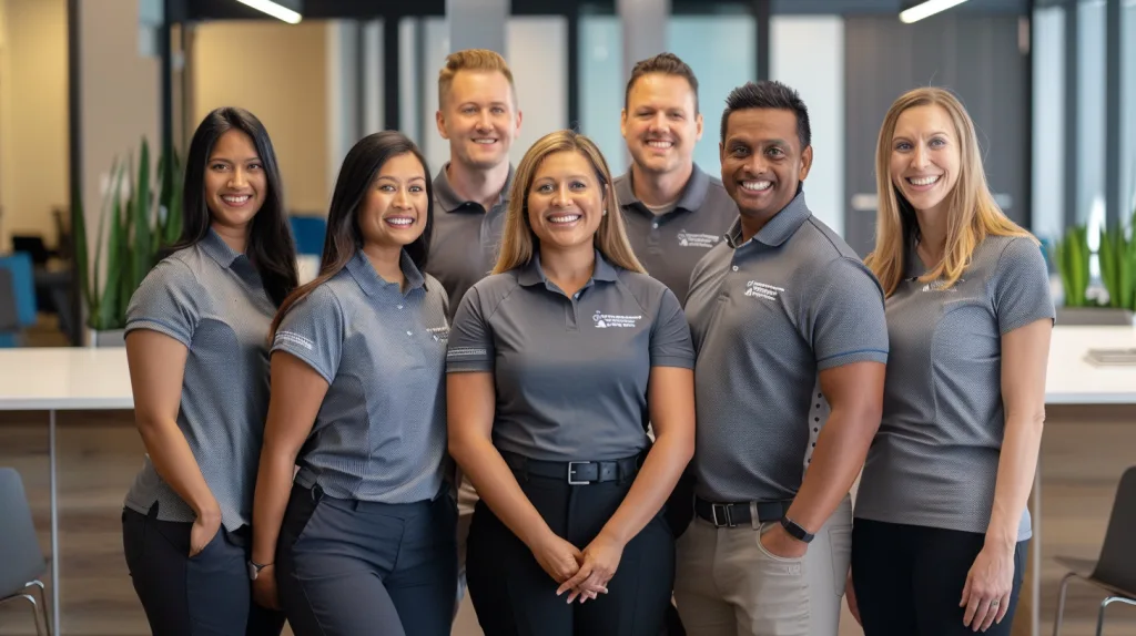 Top 5 Reasons Why Polo Shirts Are Perfect for Corporate Uniforms 1 Team Wearing Corporate Polo Shirts