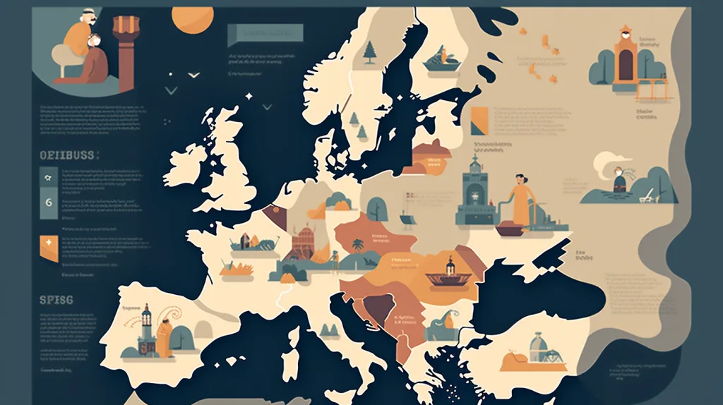 Hoodie Manufacturer Europe: Where to Find Reliable Partners 2 A stylized map highlighting Portugal, Turkey, Poland, and Italy with icons of fabric, factories, and hoodies.