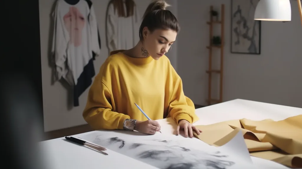 How to Create Your Own Hoodie Brand in 2025 4 Fashion designer sketching hoodie styles in studio