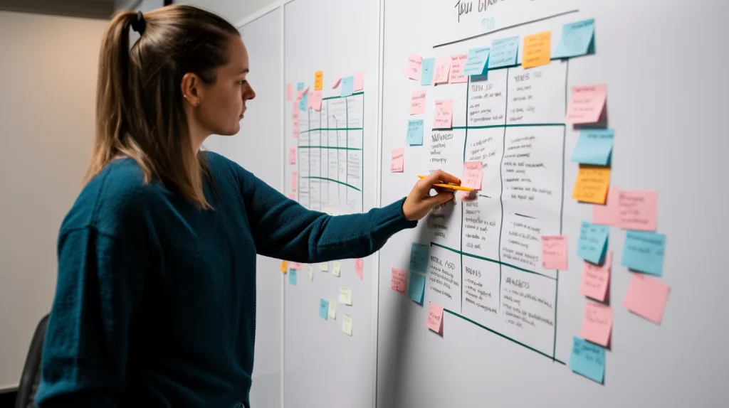 Is It Hard to Start a Clothing Brand? What Most People Get Wrong 3 A whiteboard with drop date, pre-order strategy, sample hoodie, and content ideas pinned.