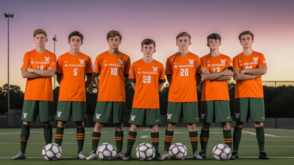 Top 10 Uses for Boys Polo Shirts in Schools and Sports 2 Boys soccer team wearing custom sports polo shirts on a field