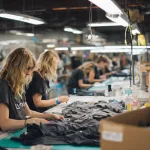 Swatches of polyester, nylon, bamboo, cotton, and modal fabrics laid out on a table
