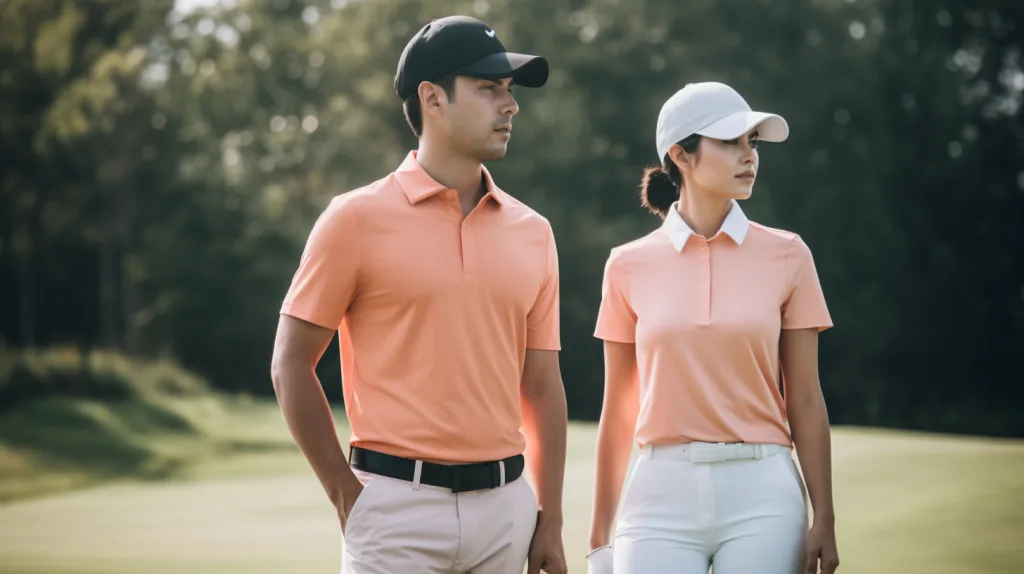 Best Fabrics for Golf Shirts – What the Pros Wear 3 Pro golfers wearing breathable polo shirts in sunny weather