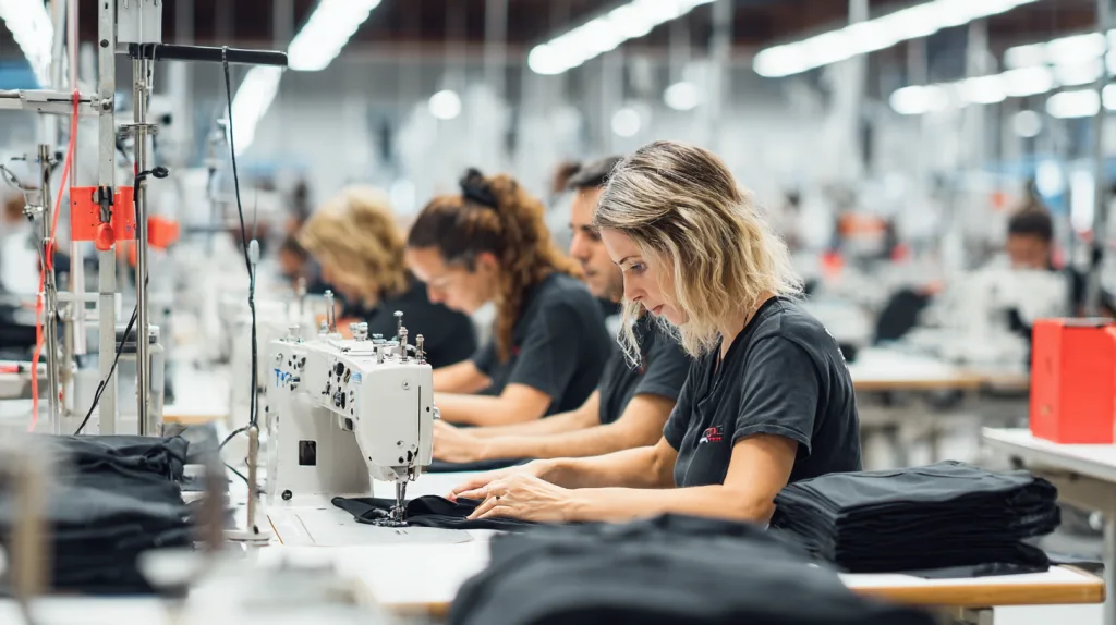 Best Sportswear Clothing Manufacturers: Powering Performance and Brand Growth 3 Factory team working on custom sportswear pieces