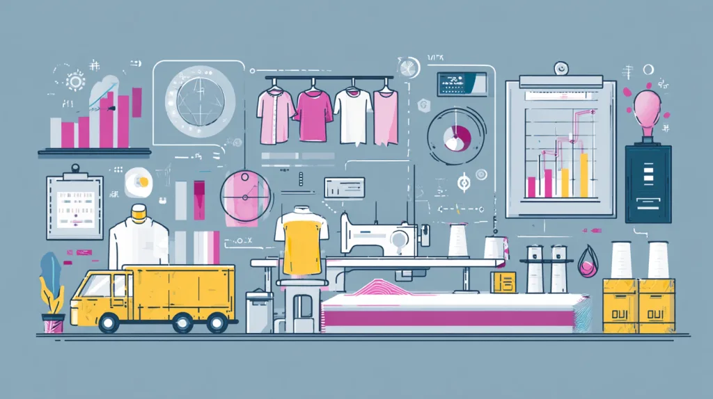 Clothing Manufacturing Costs in China: What You’re Really Paying For 2 Diagram showing material, labor, sampling, logistics costs