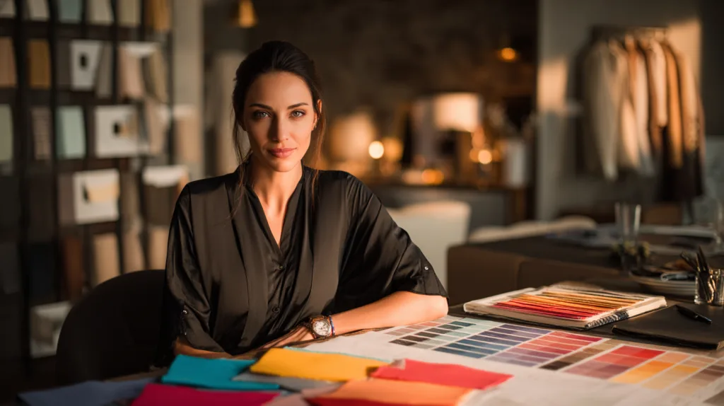 How MOQ Affects Your Clothing Business – And How to Negotiate It 6 Business owner reviewing clothing samples with MOQ charts on desk