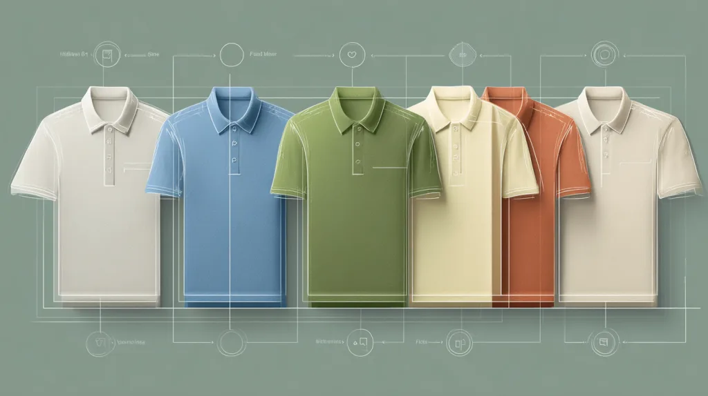 Boys Polo Shirts Fabric Guide: Cotton vs Polyester vs Blends 2 Visual comparison chart showing comfort, sweat absorption, and maintenance ease for cotton, polyester, and blend polo shirts.