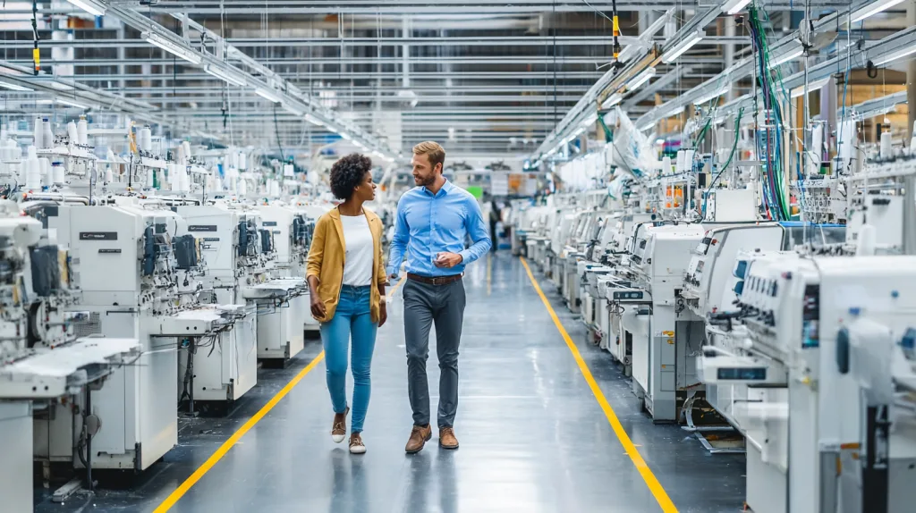 How to Vet a Chinese Clothing Manufacturer: Factory Visit Checklist 2 Inspecting Apparel Machinery