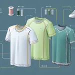 Visual overview of the five major stitches used in Ninghow’s sportswear manufacturing process.