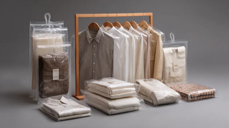 Clothing Accessories Solution 7 Garment bags, polybags, gift boxes, and hangers with custom branding for clothing packaging