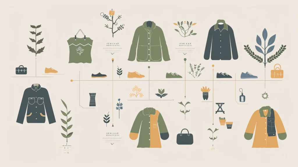 MOQ and Lead Times in Organic Cotton Clothing Production 2 Illustrated timeline from design sketch to packaged shipment of organic cotton apparel, representing production lead times in steps.