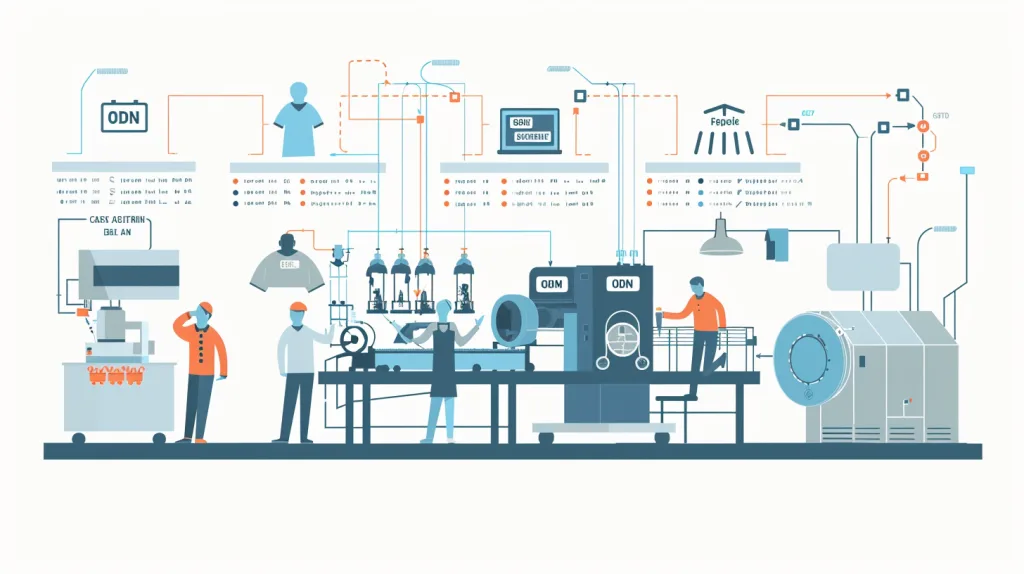 How to Choose the Best Custom Polo Shirt Manufacturer for Your Brand 20 A modern infographic chart visually comparing OEM, ODM, and OBM apparel manufacturing models with icons and brief explanations.