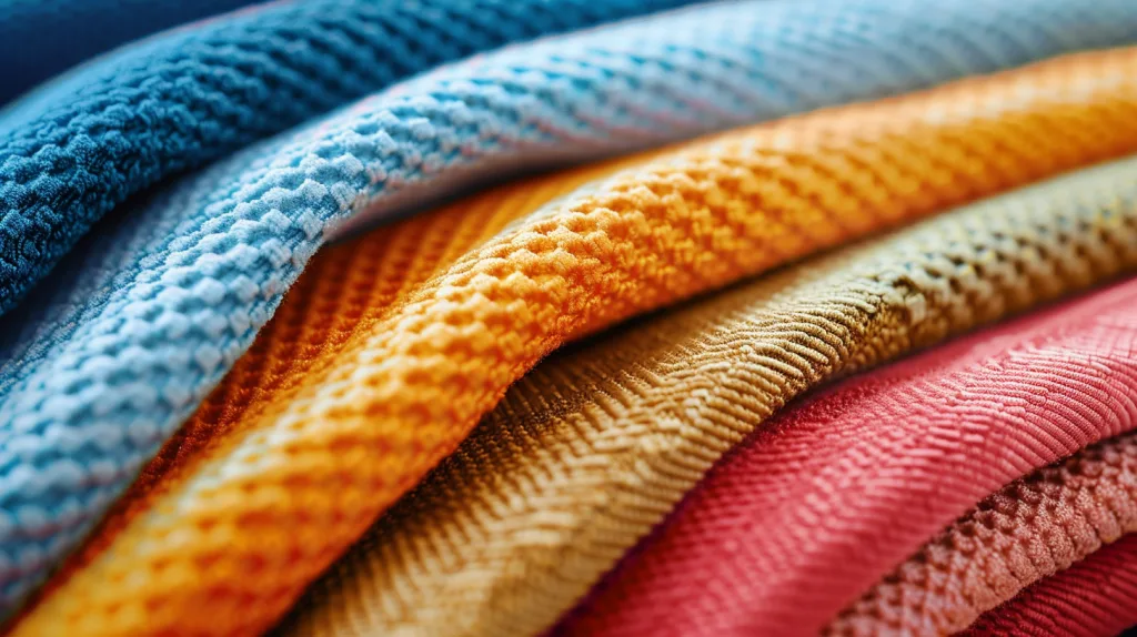 Polo Shirt vs T-Shirt: Style, Fabric & Use Compared 2 Close-up of different fabric swatches labeled as pique cotton, jersey cotton, polyester blend—showing texture and weave differences.