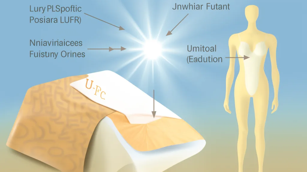 Unlocking UPF: The Ultimate Guide to Sun-Protective Fabrics in Modern Apparel 18 A visual comparison showing how UPF-rated fabric blocks harmful UVA and UVB rays versus regular fabric. Includes labeled arrows and simplified illustrations to show sun protection effectiveness.