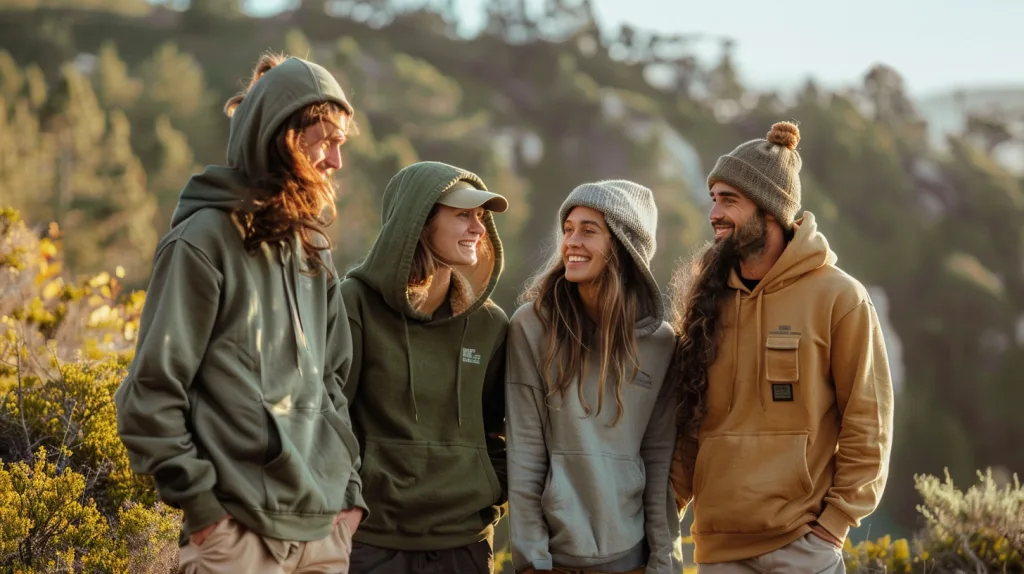 Organic Cotton Hoodies: A Sustainable Choice for Sports and Lifestyle Brands 3 Eco-conscious lifestyle brand hoodie photoshoot
