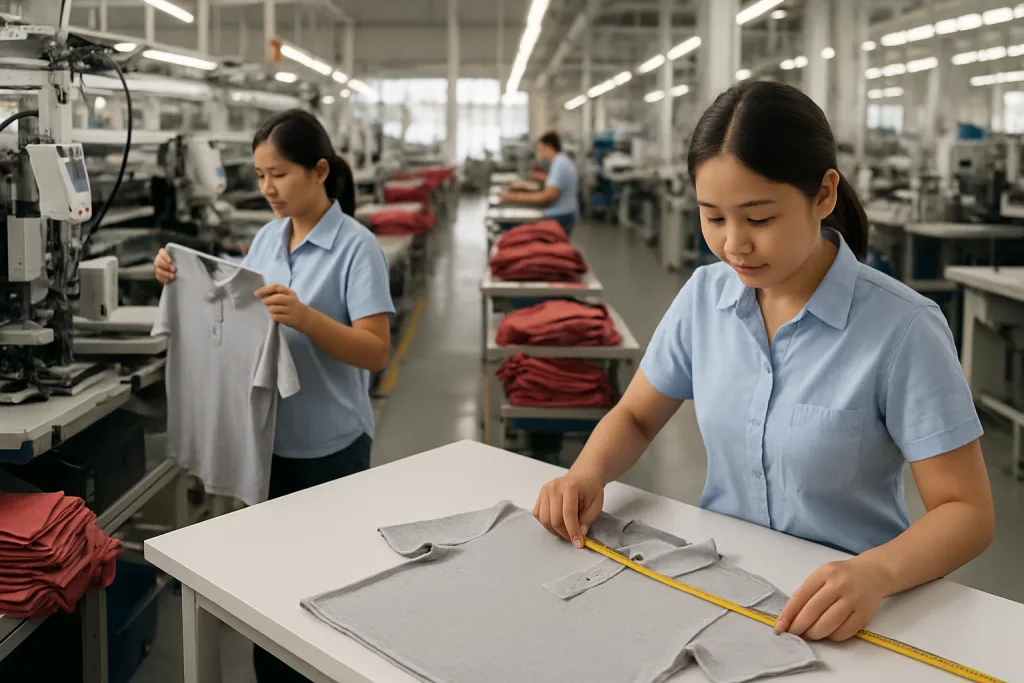 Why Ninghow is the Trusted Choice for Custom Polo Shirt Manufacturing 2 automated cutting sewing qc
