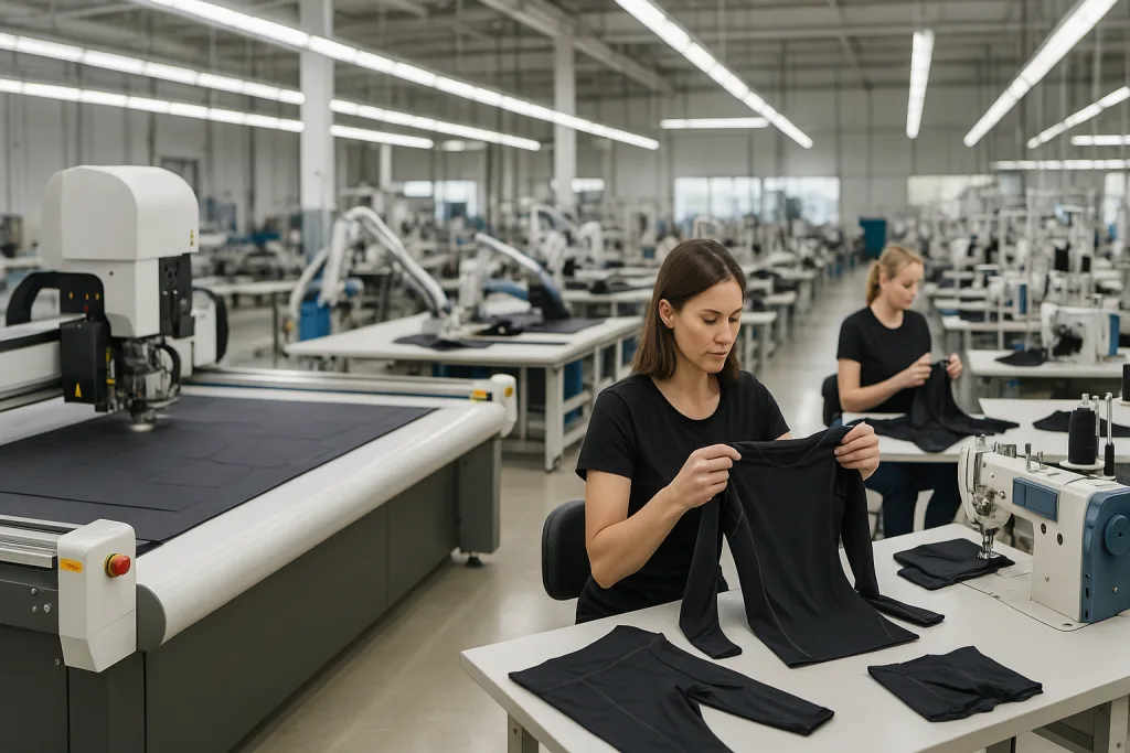 Compression Fabrics & Garment Engineering 2 compression sportswear automated cutting sewing qc