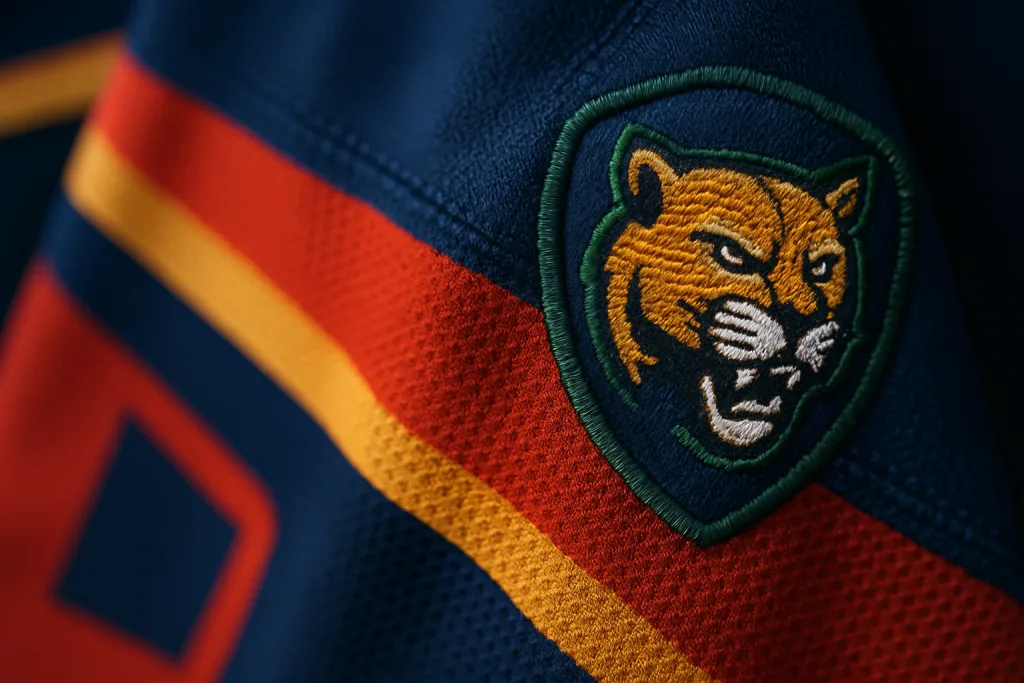 Sublimation Printing for Team Jerseys: A Manufacturer’s Guide 6 A detailed image illustrating the print quality and embroidery detailing—crucial finishing touches for elite team jerseys.