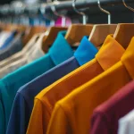 Various men’s polo shirts showcasing different fabric types