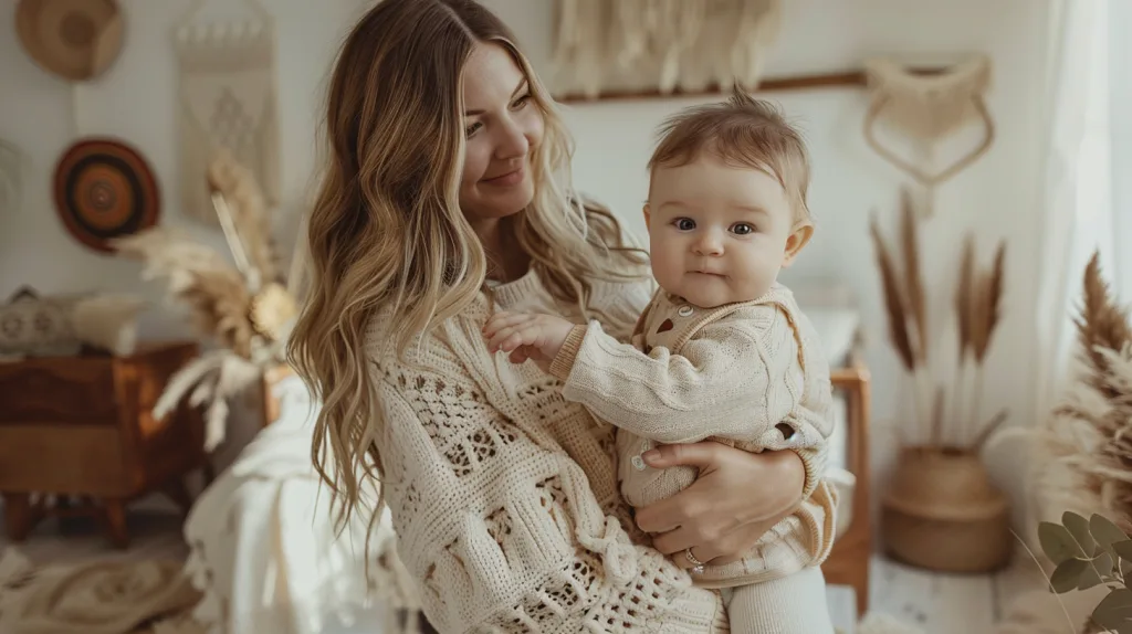 Organic Cotton Baby Clothing: Safety and Comfort for Sensitive Skin 4 mother cuddling baby in organic cotton onesie highlighting comfort and chemical-free safety