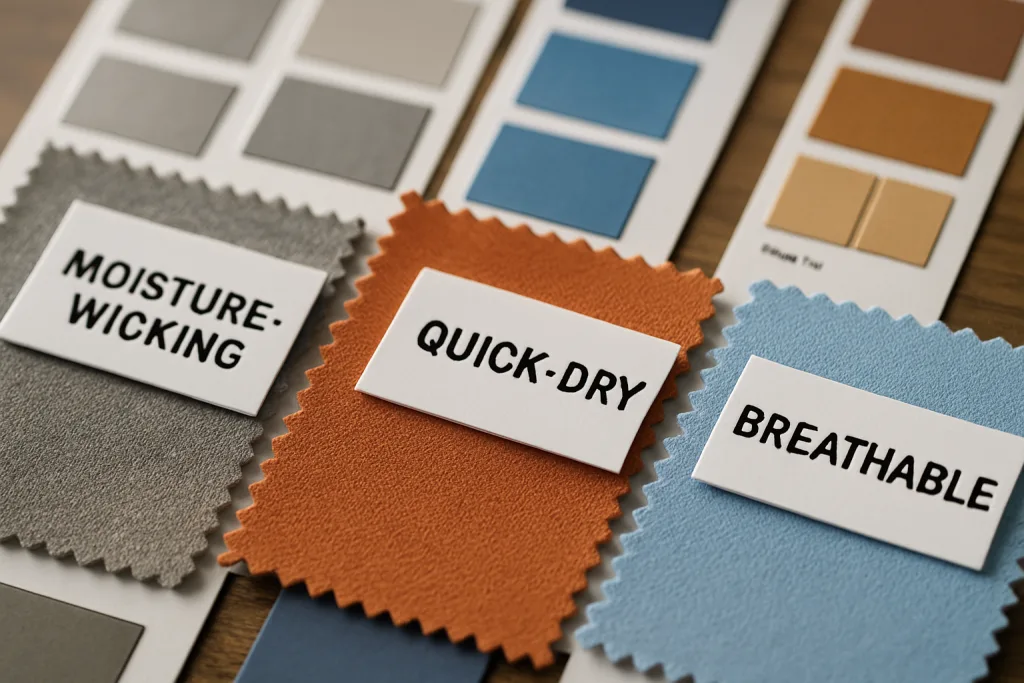 Moisture-Wicking vs Quick-Dry vs Breathable: What’s the Difference? 1 performance fabric swatches lab dip