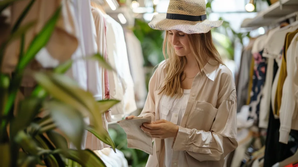 12 Best Organic Cotton Clothing Brands Changing Sustainable Fashion in 2025 3 designer verifying GOTS certified organic cotton clothing labels