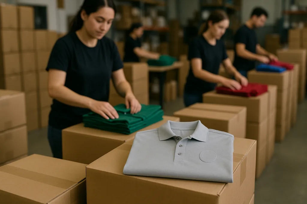 12 Expert Ways to Create Custom Polo Shirts With a Logo 3 bulk production custom polo shirts