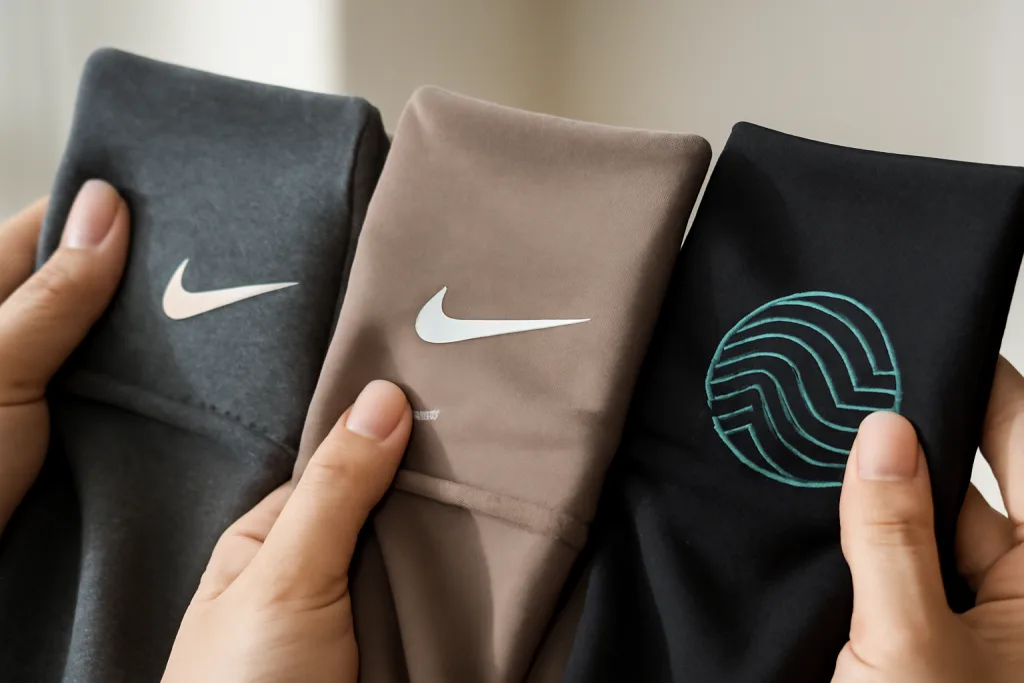 Embroidery vs Heat Transfer vs Screen Print on Stretch Fabrics 2 embroidery heat transfer screenprint comparison stretch