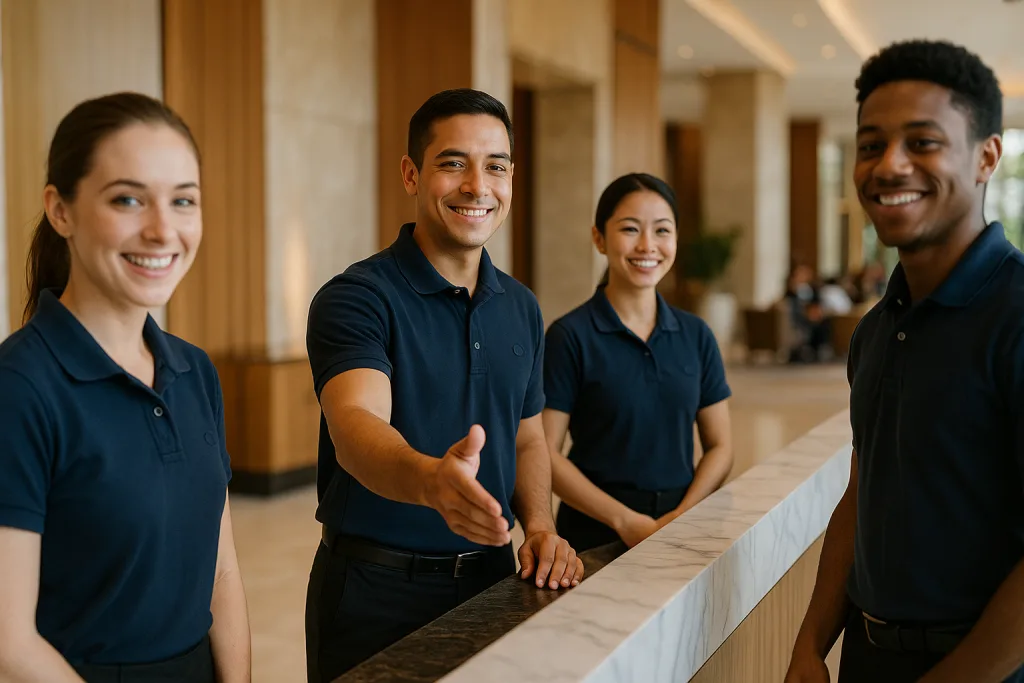 Work Uniform Polo Shirts: Comfort Meets Professionalism 2 hotel staff uniform polo shirts