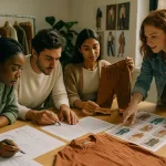 Designers work together to select profitable styles for an apparel capsule lineup.