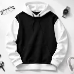 black and white hoodie outfit ideas classic monochrome flat lay