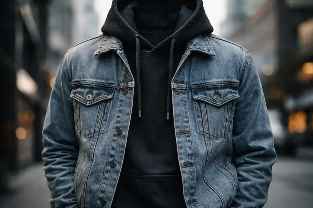 Black and Gray Hoodie: Minimalist Essentials 2 black gray hoodie layered streetwearwebp